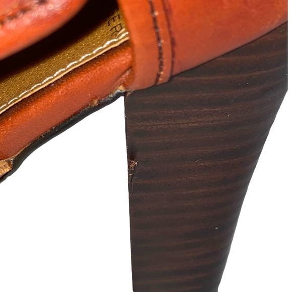 Kelsi Dagger Marcelle Cognac Leather Ankle Bootie Buckle Strap Open Toe 7.5 US - Picture 14 of 15